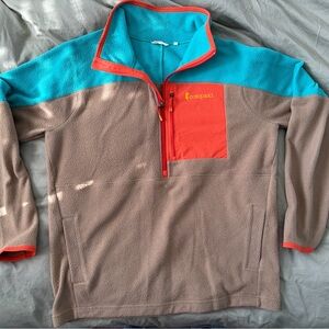 COTOPAXI 
Abrazo Fleece Half-Zip Jacket - Turquoise/Coral/Taupe